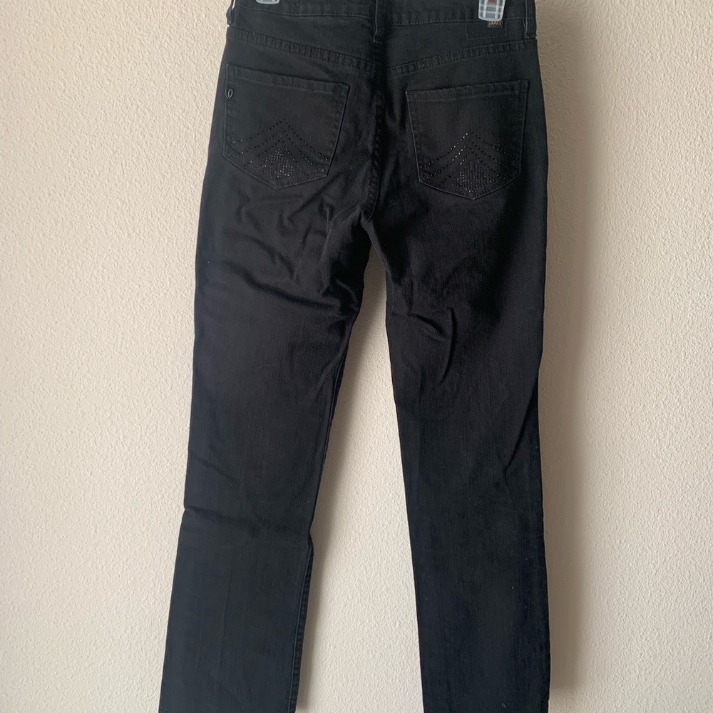 Jag Jeans Black Boot Cut Mid Rise Boot Leg Back Pocket Bling Sz 4 EUC